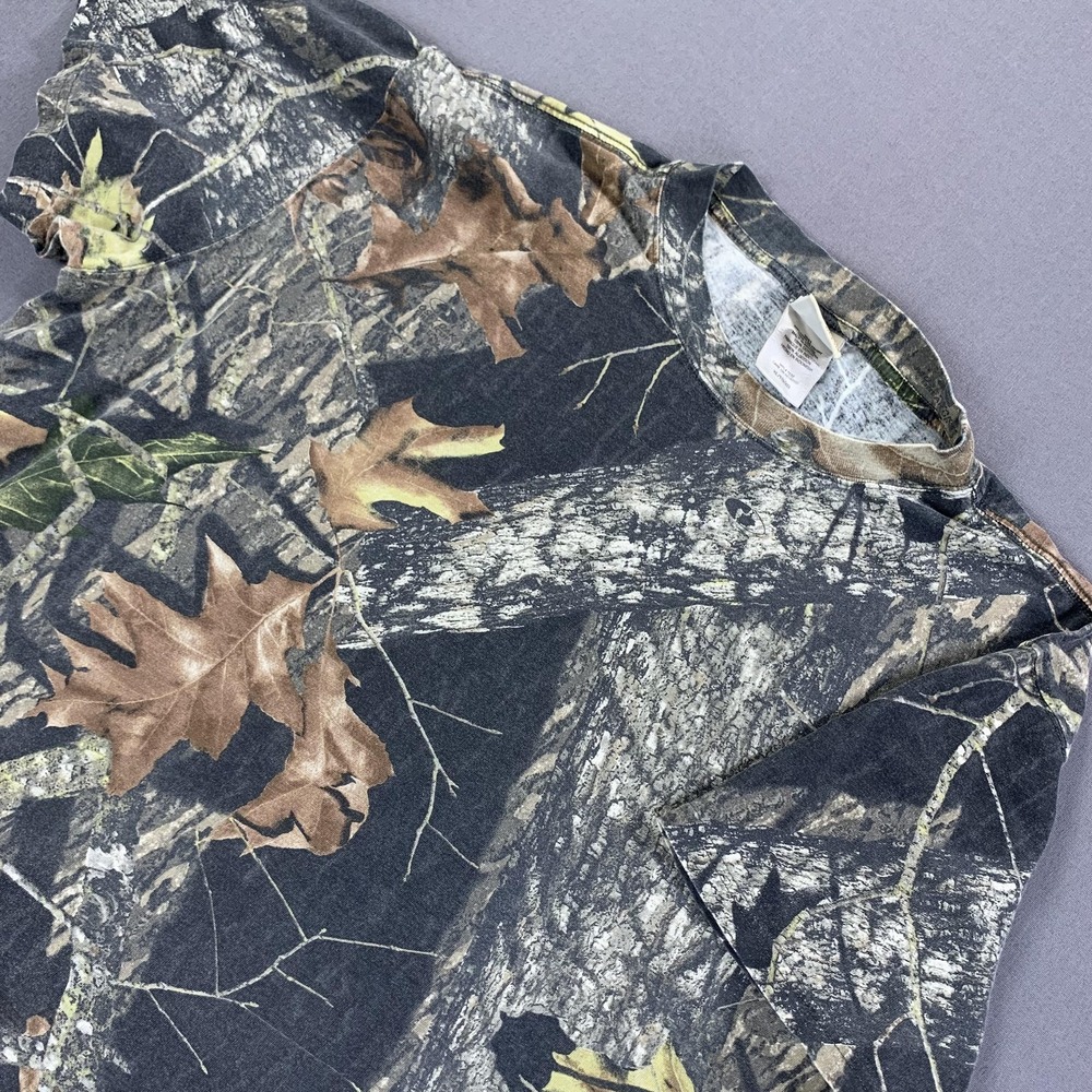 Mossy Oak Shirt Mens XL Camo Camouflage Hunting Short Sleeve Cotton‎ Outdoors